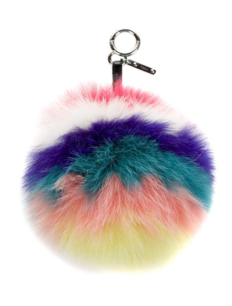 fendi fox fur keychain|Fendi keychains for sale.